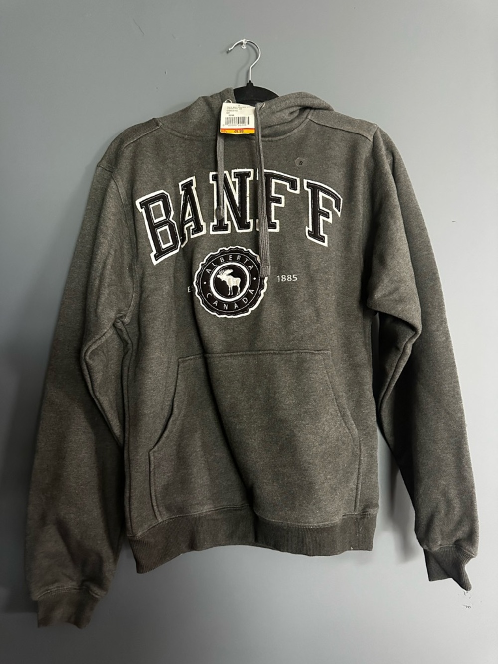 Banff Men's Crewneck Pullover Hoodie - Gray